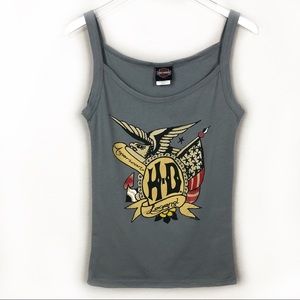 Harley Davidson ladies grey tank top size L